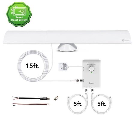 ANTOP ANTENNA ANTOP Antenna AT-500SBS - White HD Smart Boost System Amplified Bar Indoor Antenna - White AT-500SBS - White